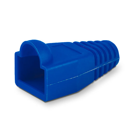 Xclio Blue Snag-free RJ45 Network Cable Connector Boots, Pack of 100