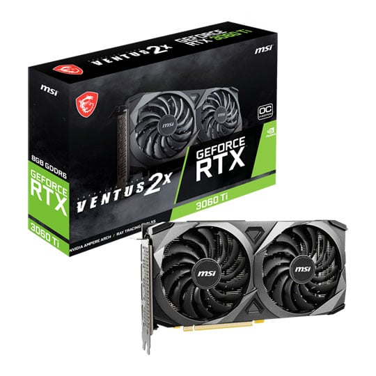 MSI NVIDIA GeForce RTX 3060 Ti 8GB VENTUS 2X OCV1 LHR Ampere Graphics Card : image 1