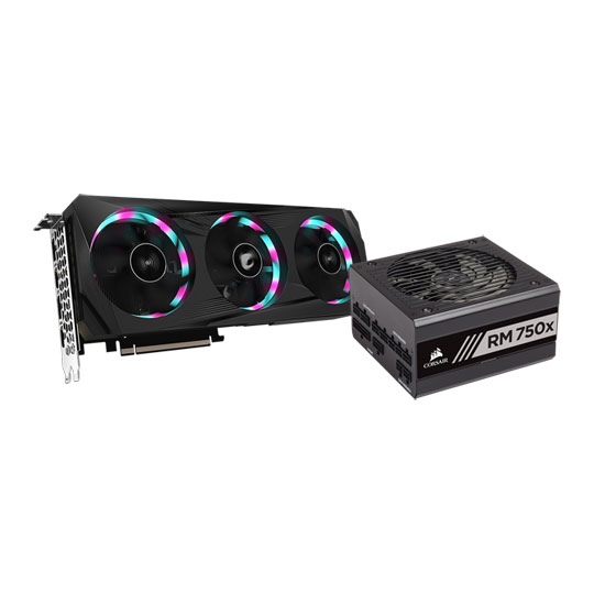 Gigabyte AORUS RTX 3060 ELITE Rev2 GPU & Corsair RM750x PSU Bundle : image 1