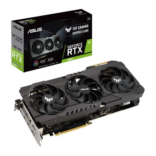 ASUS TUF Gaming NVIDIA GeForce RTX 3080 V2 OC 10GB Ampere Graphics Card : image 1