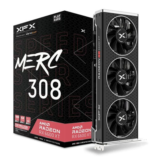 XFX RX 6600 グラフィックボード XFX AMD Radeon RX 6600 XT Speedster MERC 308 Black Gaming 8GB