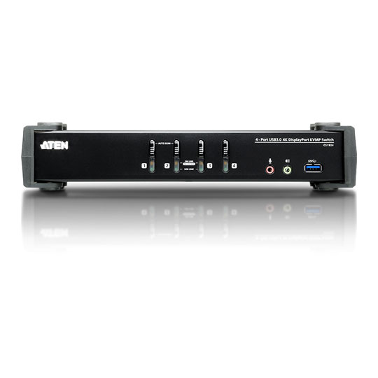 Aten 4-Port USB 3.1 4K DisplayPort KVMP™ Switch (Cables Included)