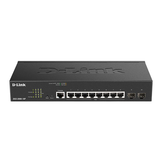 D-Link DGS-2000-10P 10 Port PoE Gigabit Managed Switch