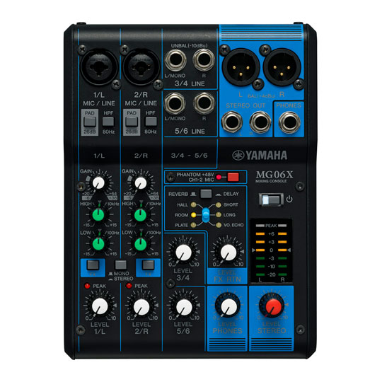 Yamaha - MG06X 6-channel Mixer with Effects