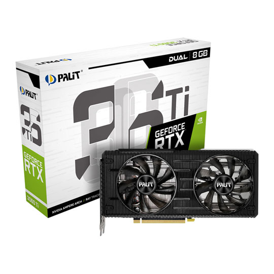 PALIT GeForce RTX 3060ti　LHR版 Palit NVIDIA GeForce RTX 3060 Dual 12GB GDDR6 Graphics Card