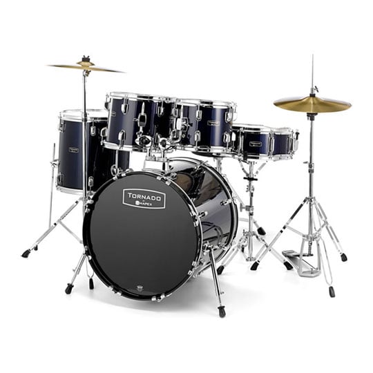 Mapex - Tornado Series Drum Kit - Royal Blue, 20" x 16" Kick Drum