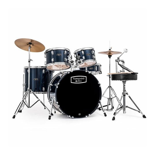 Mapex - Tornado Series Drum Kit - Royal Blue, 20" x 16" Kick Drum