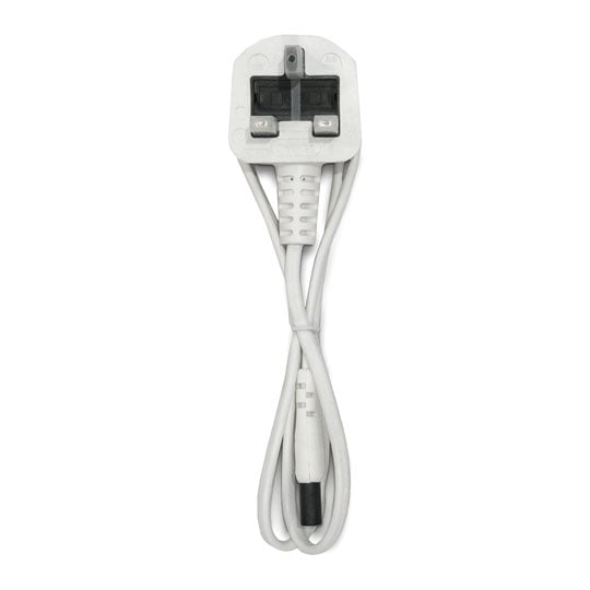 PRO ELEC 1m UK Mains to C7 White Power Lead