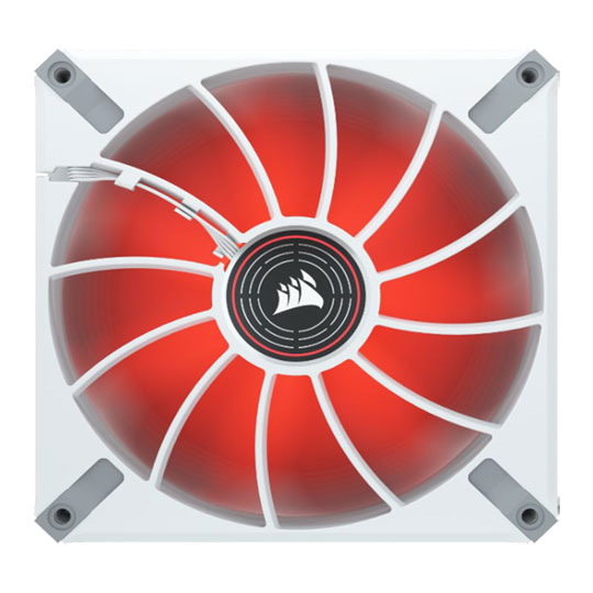 Corsair ML140 LED ELITE 140mm Red LED Magnetic Levitation Low Noise Fan White : image 3