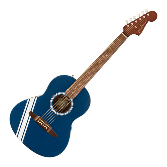 Fender Sonoran ミニギター Fender - FSR Sonoran Mini, Lake Placid Blue w/Competition Stripes