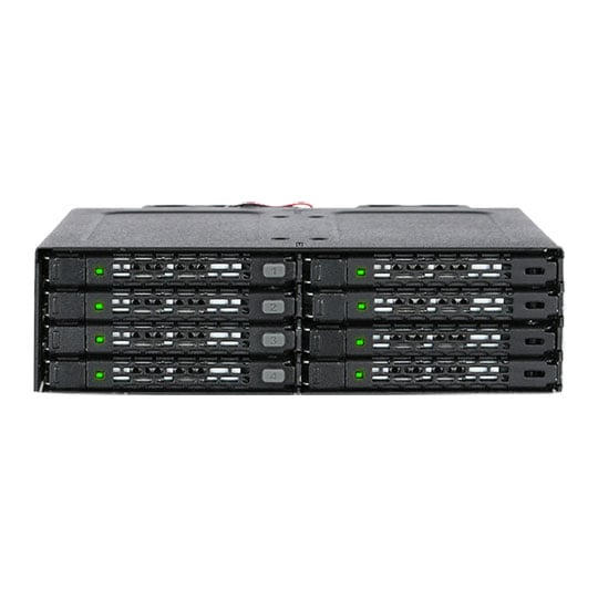 ICY DOCK ToughArmor 8 Bay 2.5" SATA SSD/HDD Mini-SAS Backplane Cage for External 5.25" Bay