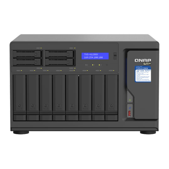 QNAP 12 Bay TVS-h1288X Intel Xeon W Desktop QuTS hero NAS Enclosure