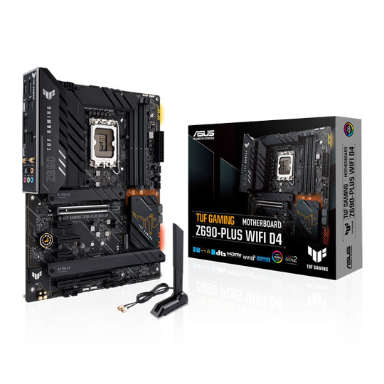 ASUS Intel Z690 TUF GAMING Z690-PLUS WIFI D4 PCIe 5.0 DDR4 ATX Motherboard : image 1