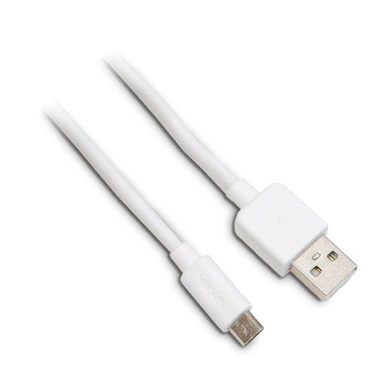 Ventev Essential USB A to Micro USB Charge & Sync Durable Cable 2.1A 1M White : image 3