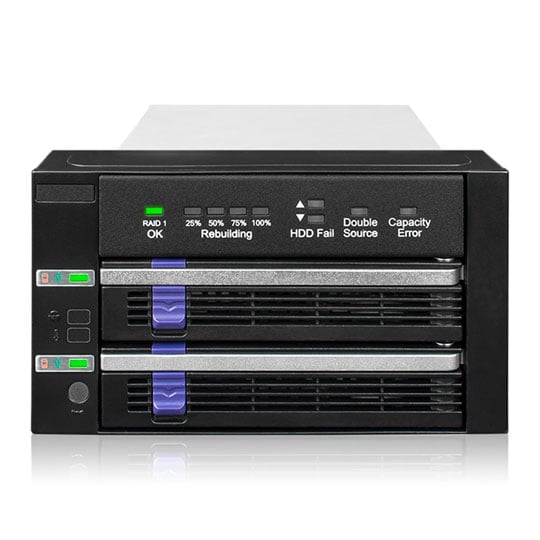 ICY DOCK FatCage 2 Bay 2.5"/3.5" RAID 1 Backplane Cage Bay