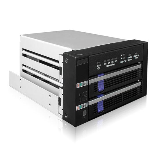 ICY DOCK FatCage 2 Bay 2.5"/3.5" RAID 1 Backplane Cage Bay