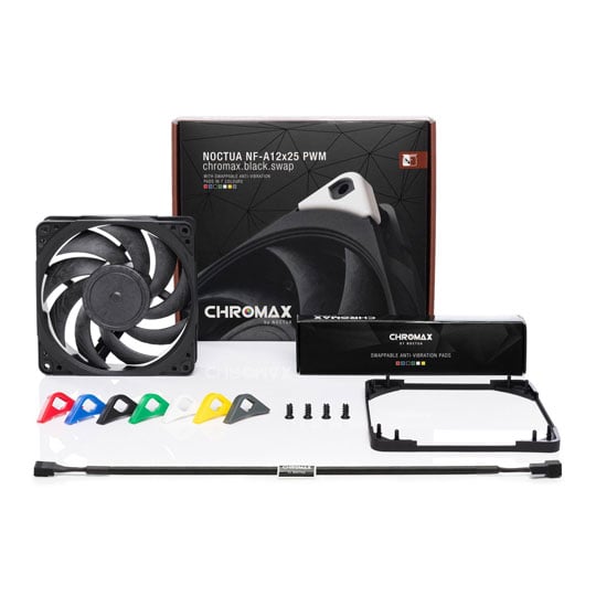 Noctua 120mm NF-A12x25 PWM Chromax Pressure Fan with Swappable
