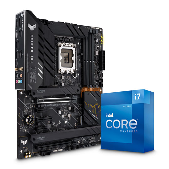 ASUS TUF GAMING Z690-PLUS WIFI D4 + Intel Core i7 12700K CPU