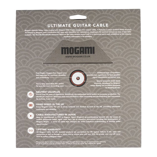 Mogami - Ultimate Jack To Right Angled SP Jack Guitar Cable (6 Metres) : image 4