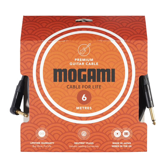 Mogami - Premium Jack To Right Angled Jack Guitar Cable (6 Metres)