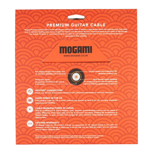 Mogami - Premium Jack To Right Angled Jack Guitar Cable (6 Metres) : image 4