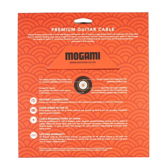 Mogami - Premium Jack To Right Angled Jack Guitar Cable (3 Metres) : image 4