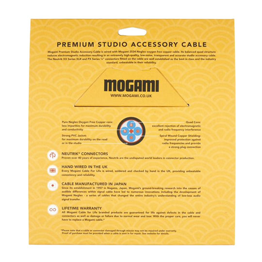 Mogami - Premium Jack To Male XLR Studio Accessory Cable (3 Metres) : image 4