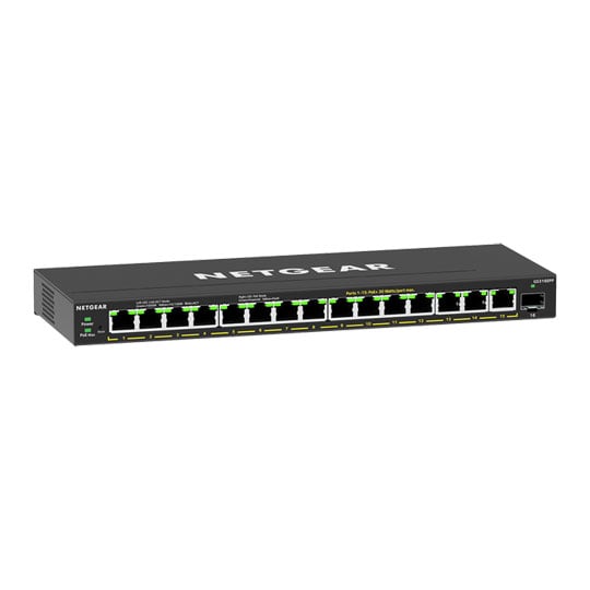 NETGEAR 15-Port PoE+ Gigabit Ethernet Plus Desktop Switch with 1 SFP Port