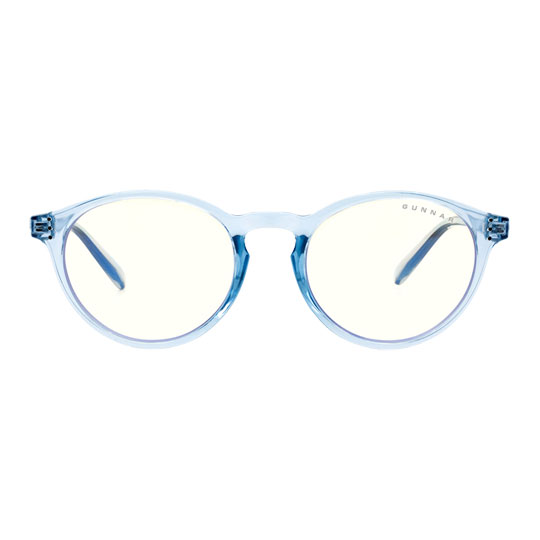 Gunnar Attaché Gaming Anti Blue/UV Computer Glasses - Blue Crystal Frame + Clear Tint Lens Unisex