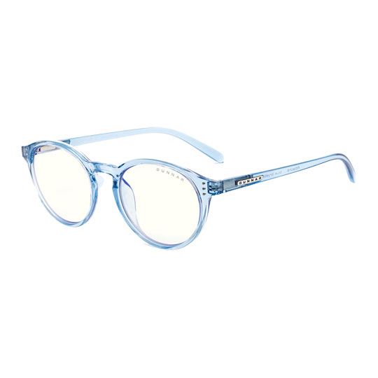 Gunnar Attaché Gaming Anti Blue/UV Computer Glasses - Blue Crystal Frame + Clear Tint Lens Unisex