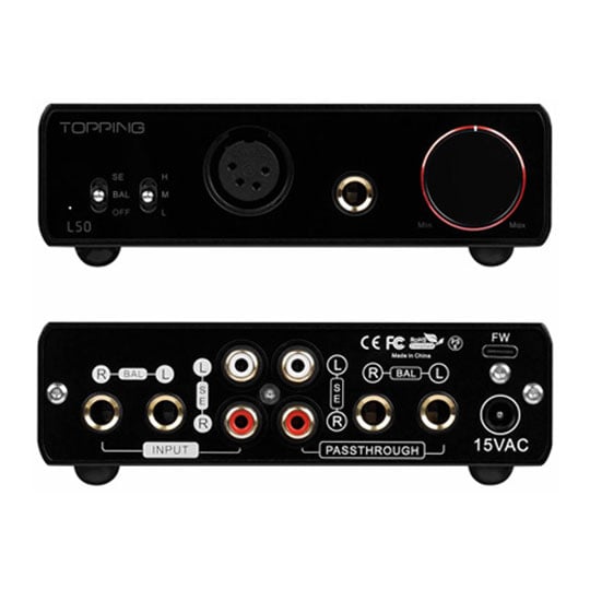 Topping - L50 - Desktop Headphone Amp - Black : image 3