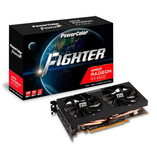 Refurbished PowerColor AMD Radeon RX 6600 Fighter 8GB Open Box