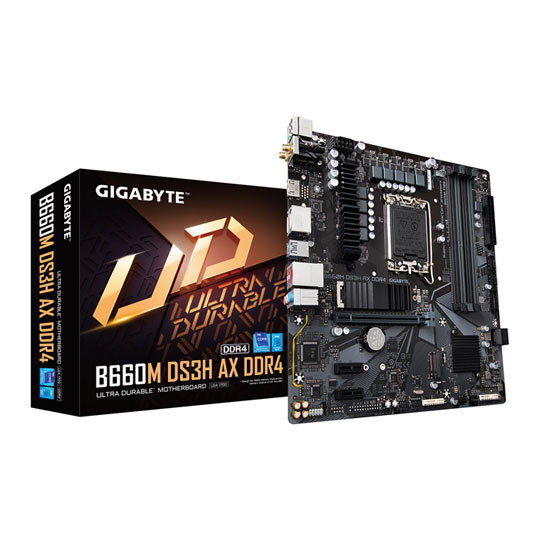 Gigabyte Intel B660M DS3H AX DDR4 PCIe 4.0 MicroATX Motherboard
