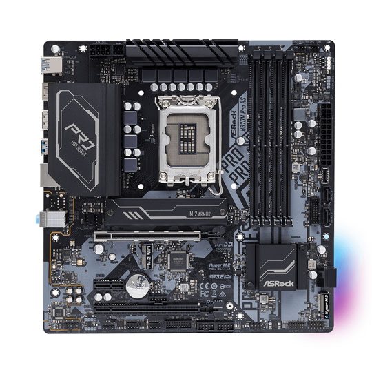ASRock Intel H670M PRO RS PCIe 4.0 mATX Motherboard : image 2