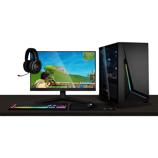 Scan Gaming PC Complete Bundle with RTX 3050, 24" Monitor, Corsair Keyboard, Mouse & Headset : image 1