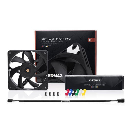 Noctua 120mm NF-A12x15 PWM CHROMAX Airflow Fan with Swappable Anti-Vibration Pads : image 3