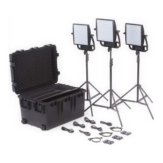 Litepanels Astra 3X Bi-Colour LED Panel Traveler Trio V Mount Kit