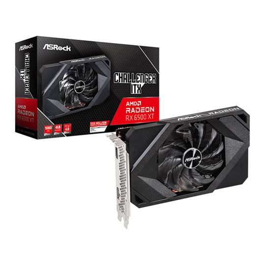 ASROCK AMD Radeon RX 6500 XT Challenger ITX 4GB Graphics