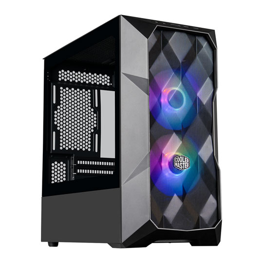 Cooler Master TD300 Mesh Mini Tower micro-ATX Tempered Glass Black PC Case : image 1
