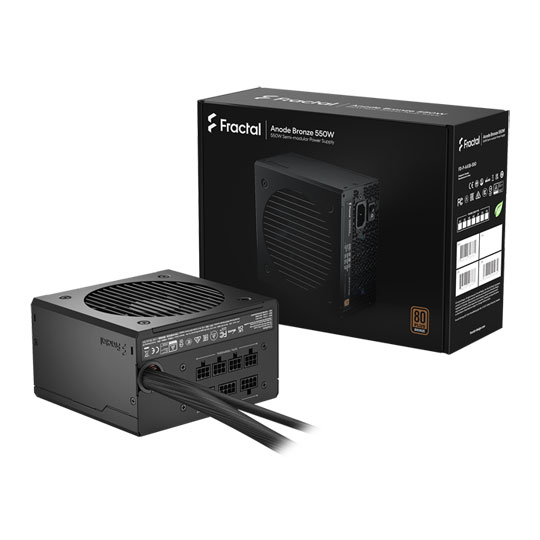Fractal Design Anode 80+ Bronze 550 Watt Semi-Modular Power Supply/PSU : image 1