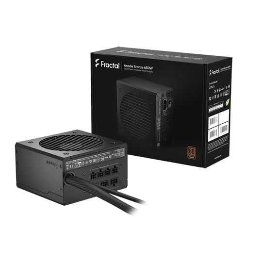 Fractal Design Anode 80+ Bronze 650 Watt Semi-Modular Power Supply/PSU : image 1