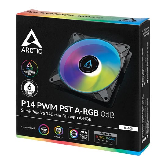 Arctic P14 Static Pressure 140mm PWM PST A-RGB 0dB Fan Black : image 4