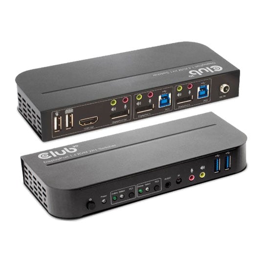 Club 3D DisplayPort/HDMI KVM Switch For Dual DisplayPort