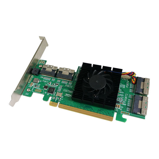 HighPoint SSD7580B PCIe 4.0 x16 / 8x U.2 Ports NVMe RAID Host Controller