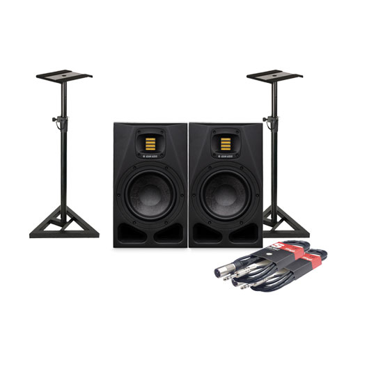 ADAM Audio - A4V Pair, Stands & Leads