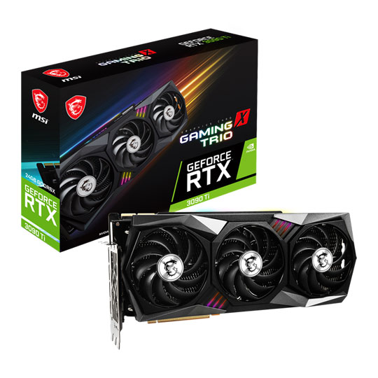 MSI NVIDIA GeForce RTX 3090 Ti 24GB GAMING X TRIO Ampere Graphics Card : image 1