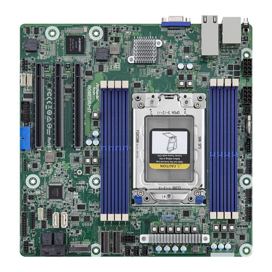 ASRock AMD EPYC 7003 ROMED8U-2T SP3 PCIe 4.0 MicroATX Motherboard