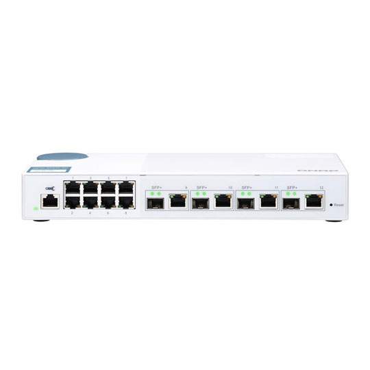 QNAP12 Port 10GbE Layer 2 Web Managed Desktop Switch