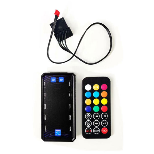 5 Pack Xclio 120mm RGB Fans with Controller and RGB Remote : image 3