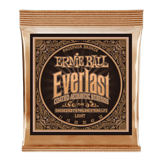 Ernie Ball Everlast Coated Phosphor Bronze Light Gauge 11-52 Acoustic Guitar Strings